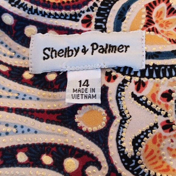 Shelby and Palmer Paisley Textured Soft Knit Dress. Boho. Arty. - Picture 9 of 12